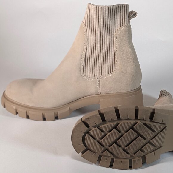 Steve Madden Women's Cream/Tan Ankle High Boots - Size 8.5M with slight heel - Picture 2 of 6